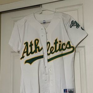 Vintage 90’s White Athletics Baseball Jersey (with tags)